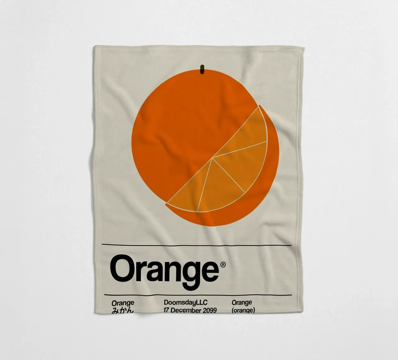 Frutta arancione coperta in pile da Piere art Shops