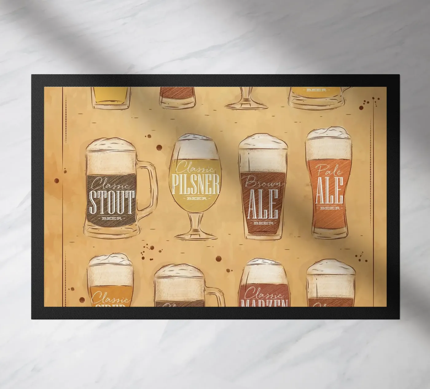 soorten bier deurmat van Danielshop