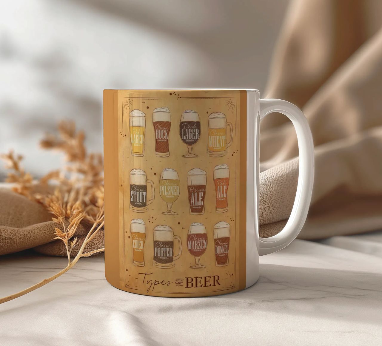 tipi di birra tazza in ceramica da Danielshop