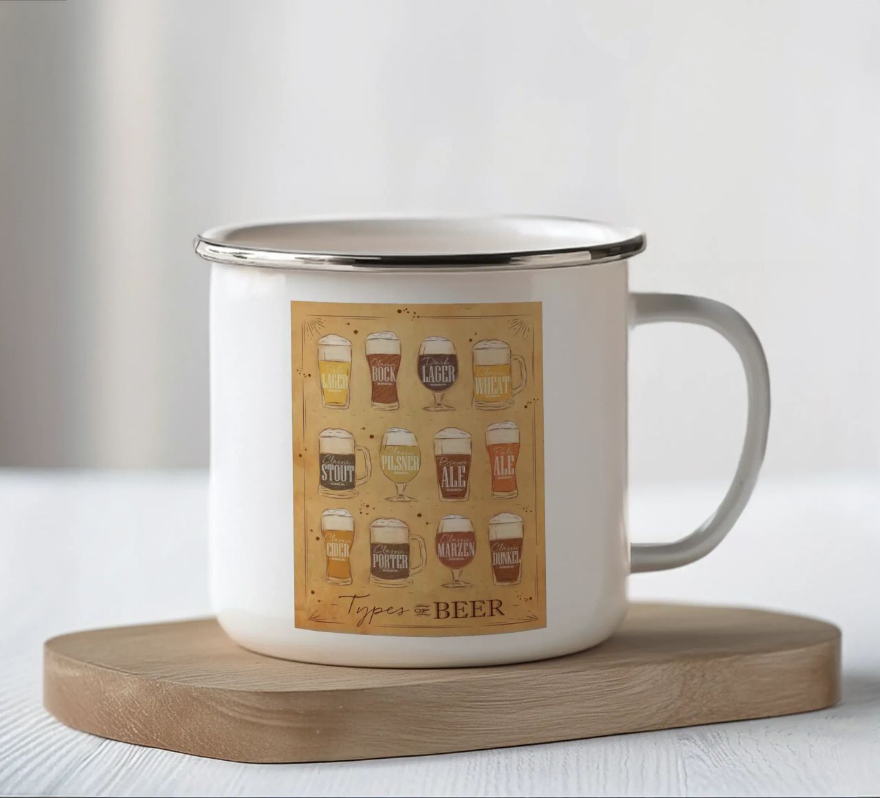 tipi di birra tazza in smalto da Danielshop