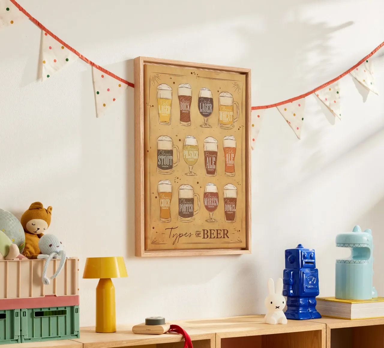 tipi di birra tela con Cornice a cassetta da Danielshop