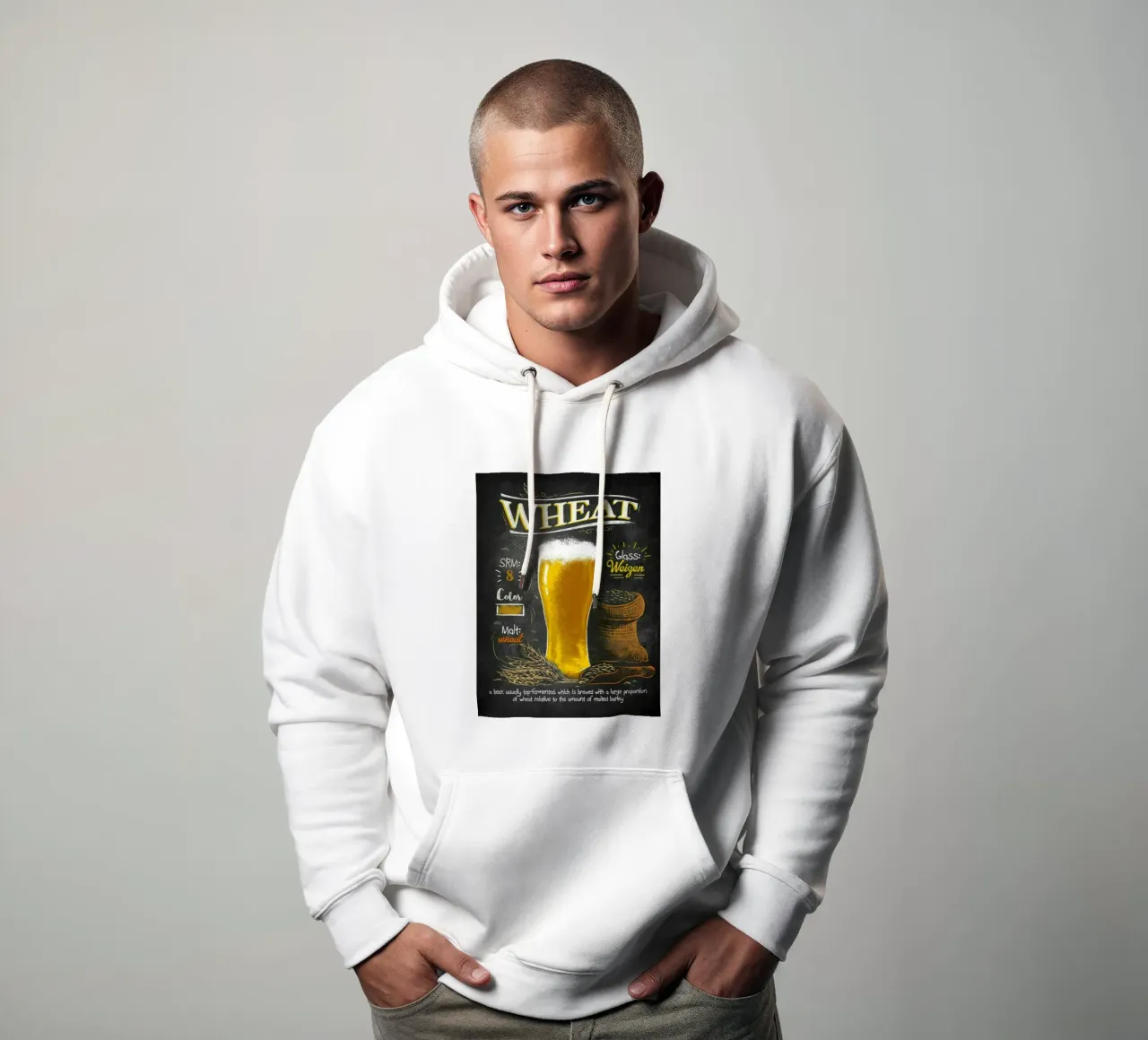 grano felpa con cappuccio da Danielshop