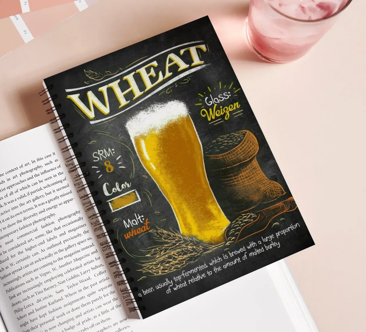 wheat spiral notebook by Danielshop