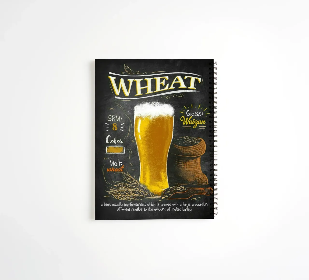 wheat spiral notebook by Danielshop