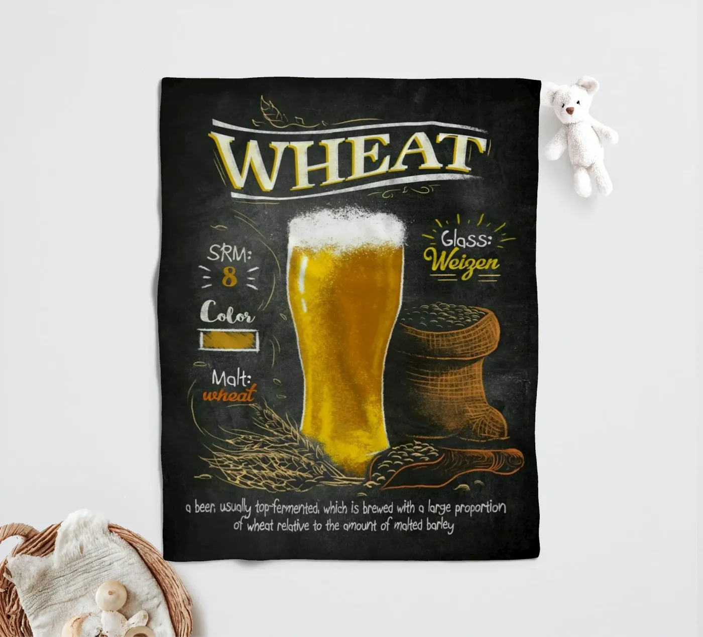 wheat Fleecedecke von Danielshop