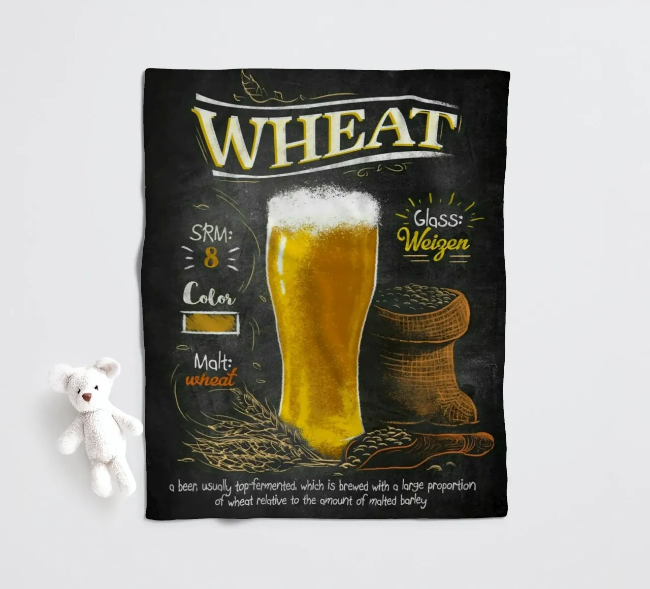 Weizen Fleecedecke von Danielshop