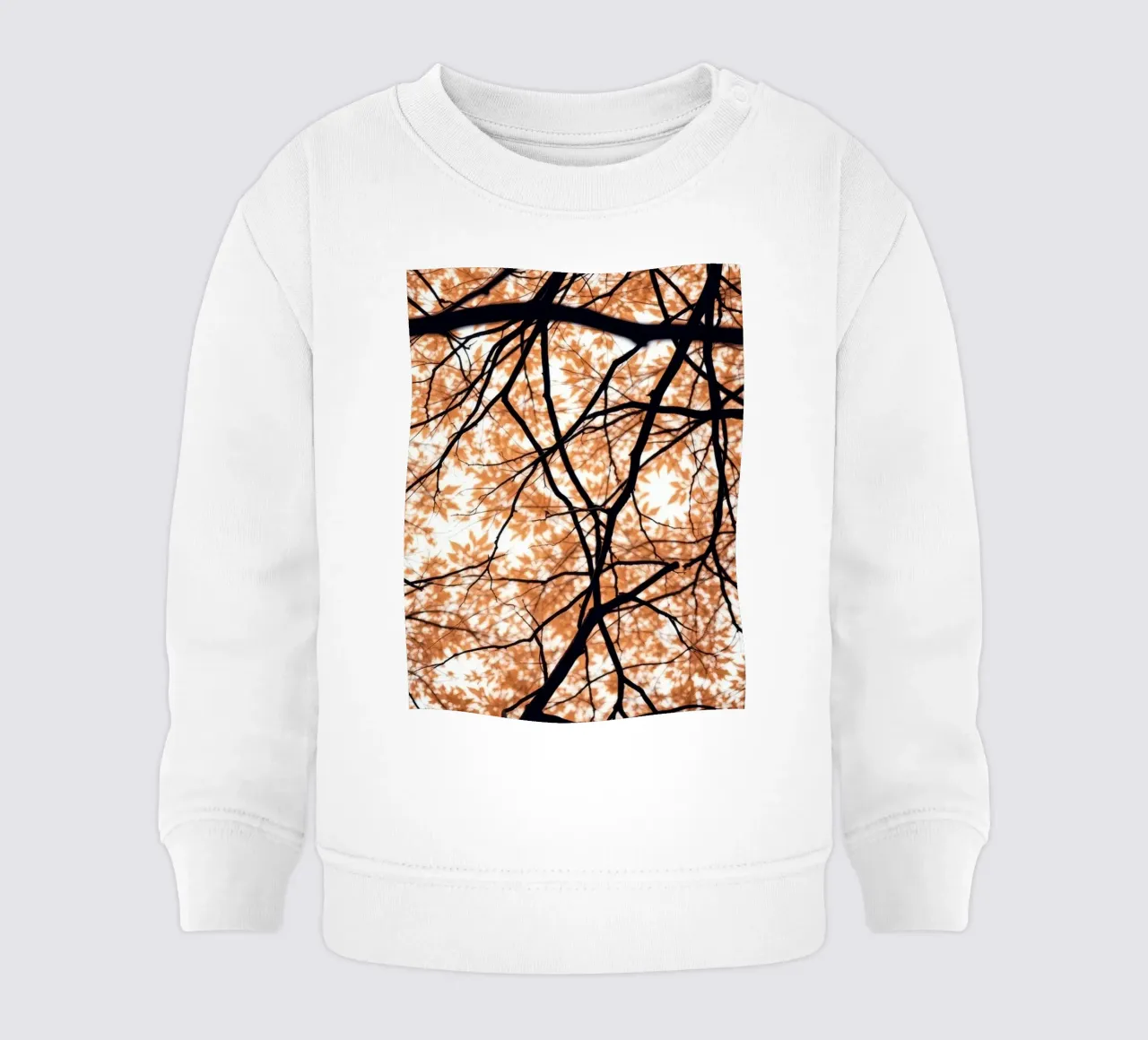 bellezza astratta con foglie arancioni e rami intrecciati felpa neonato da DesignDoodle