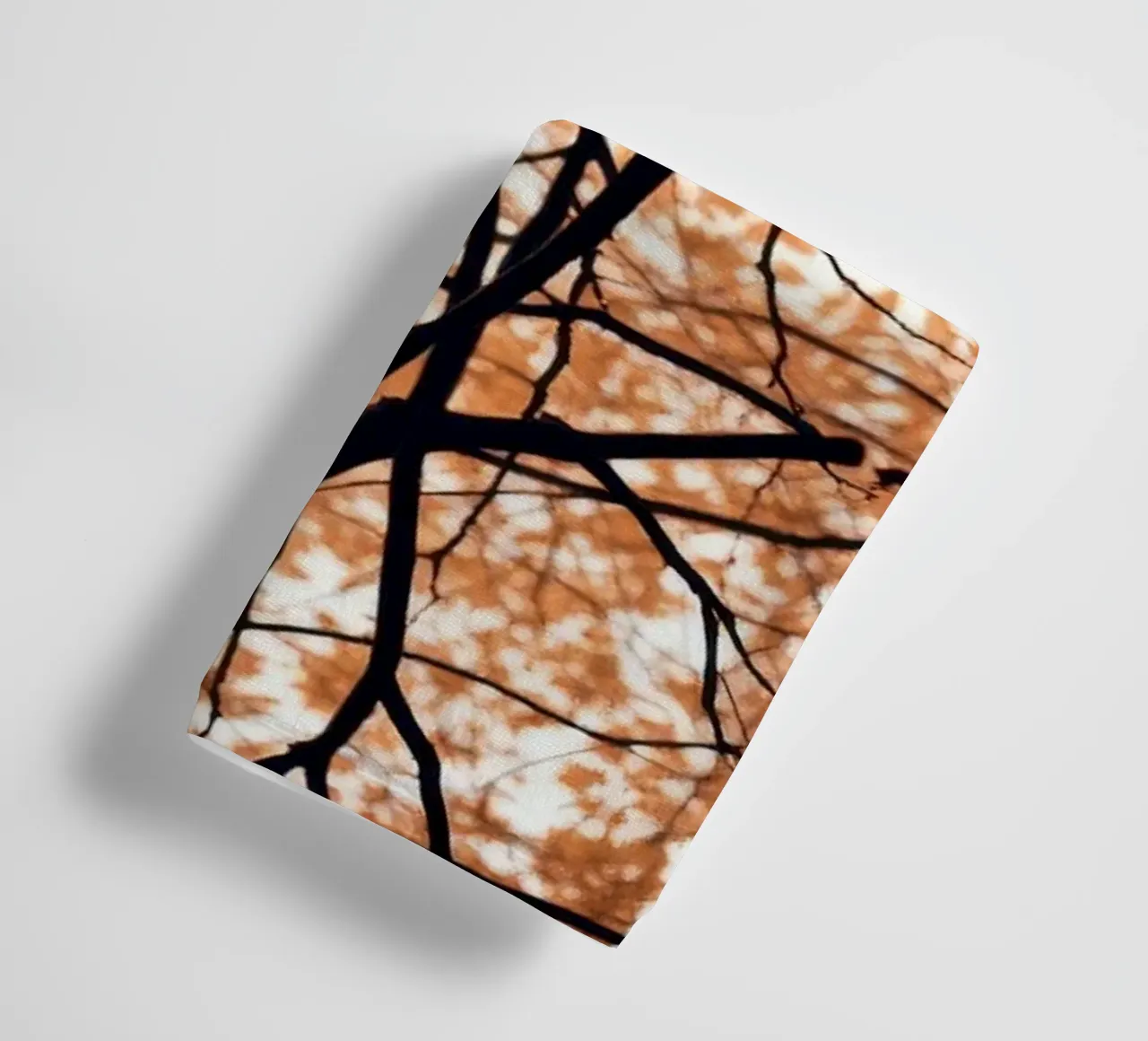 abstract beauty with orange leaves and intertwined branches towel by DesignDoodle
