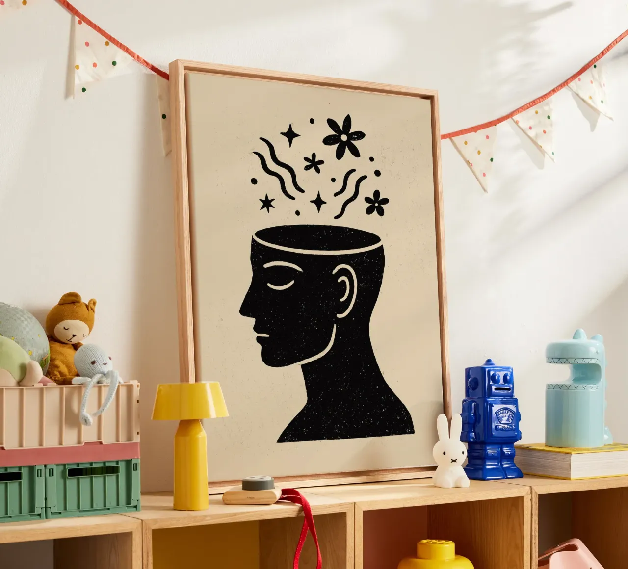 Open Mind No 02 tela con Cornice a cassetta da treechild
