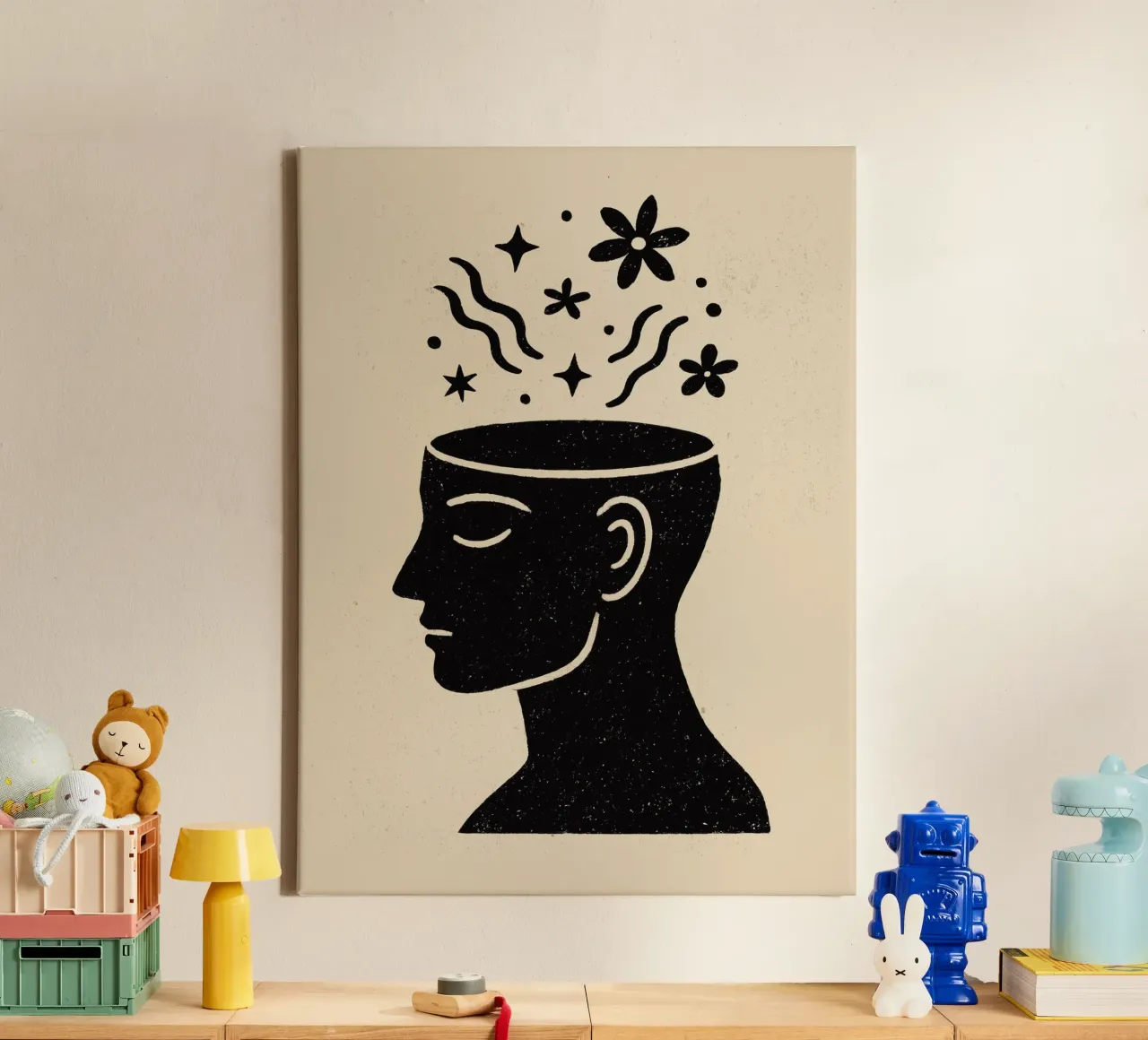 Open Mind No 02 tela con Cornice a cassetta da treechild