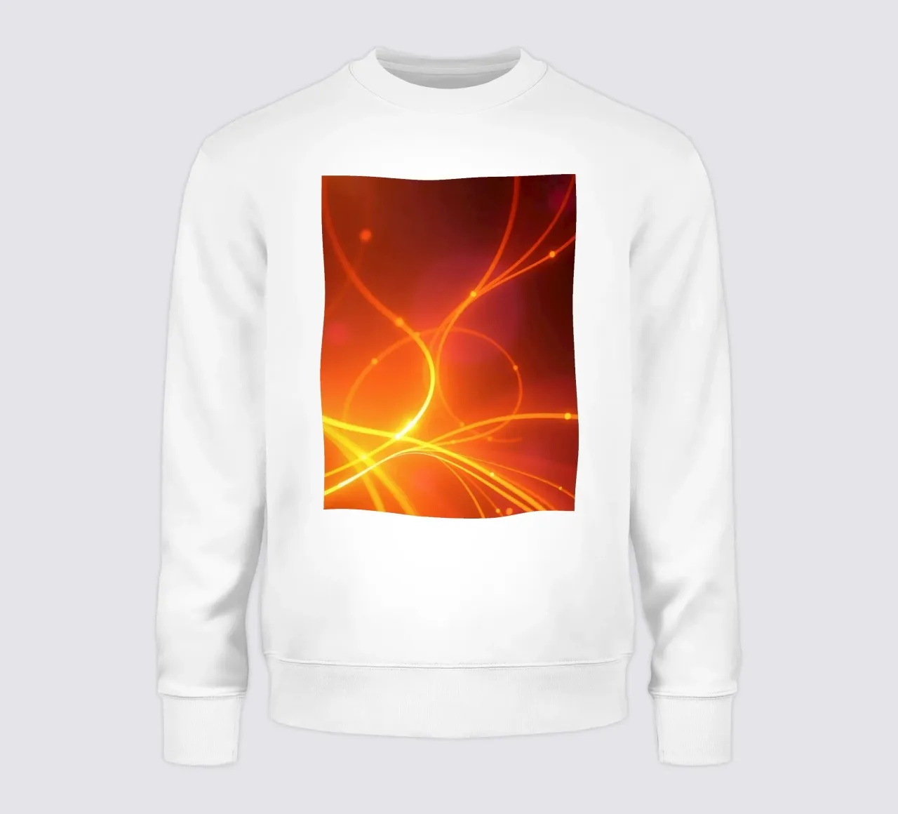 Levendig abstract oranje en geel behangontwerp sweatshirt van DesignDoodle
