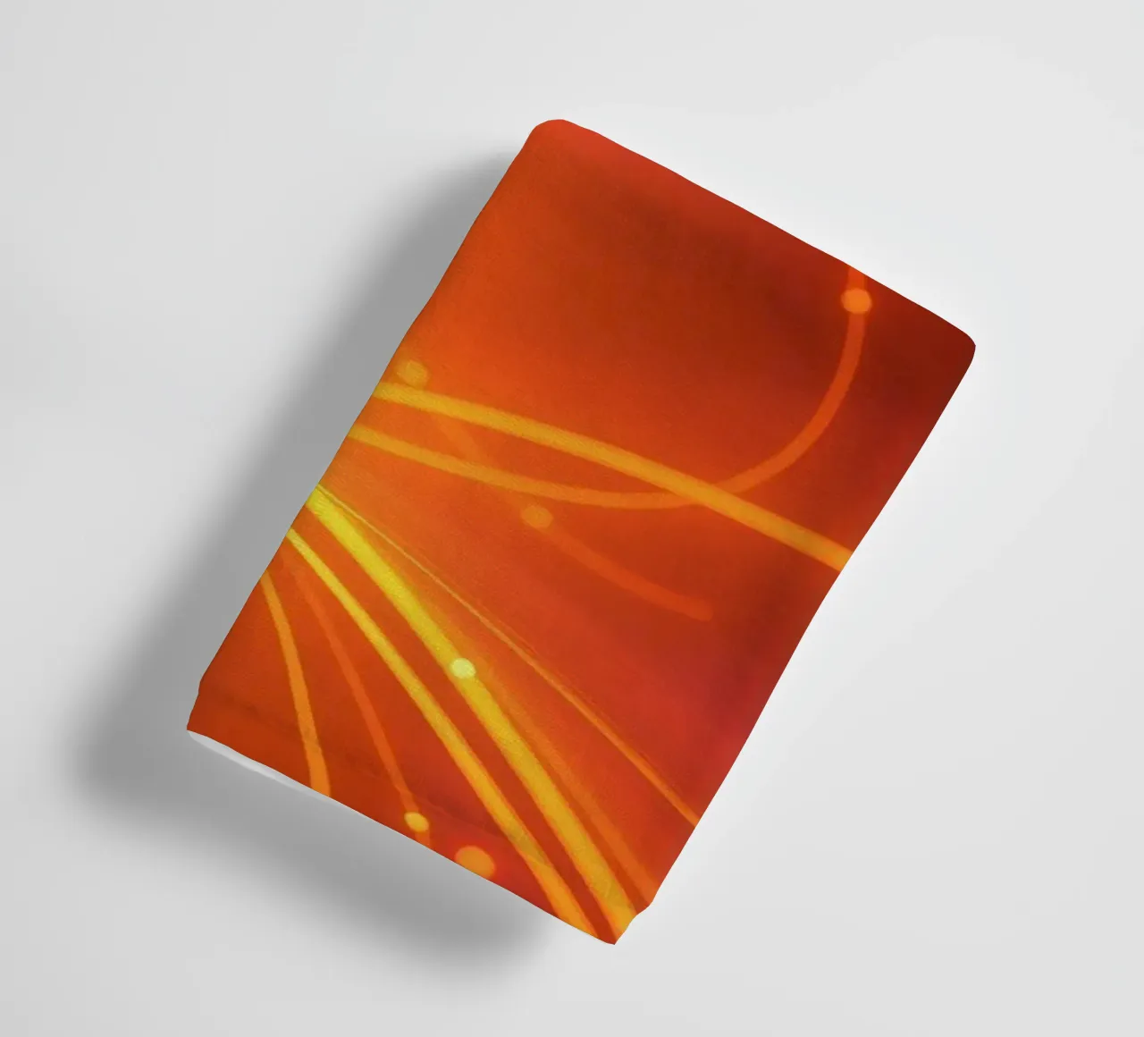 Levendig abstract oranje en geel behangontwerp badhanddoek van DesignDoodle