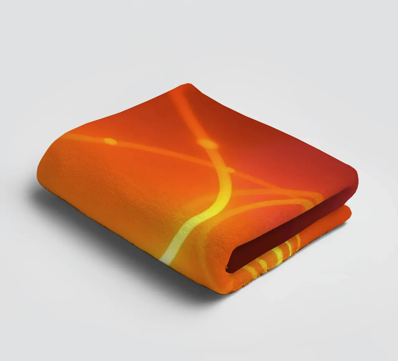 Levendig abstract oranje en geel behangontwerp badhanddoek van DesignDoodle