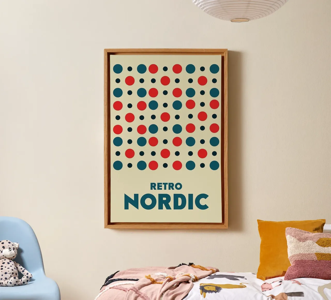 Retrò nordico tela con Cornice a cassetta da Piere art Shops