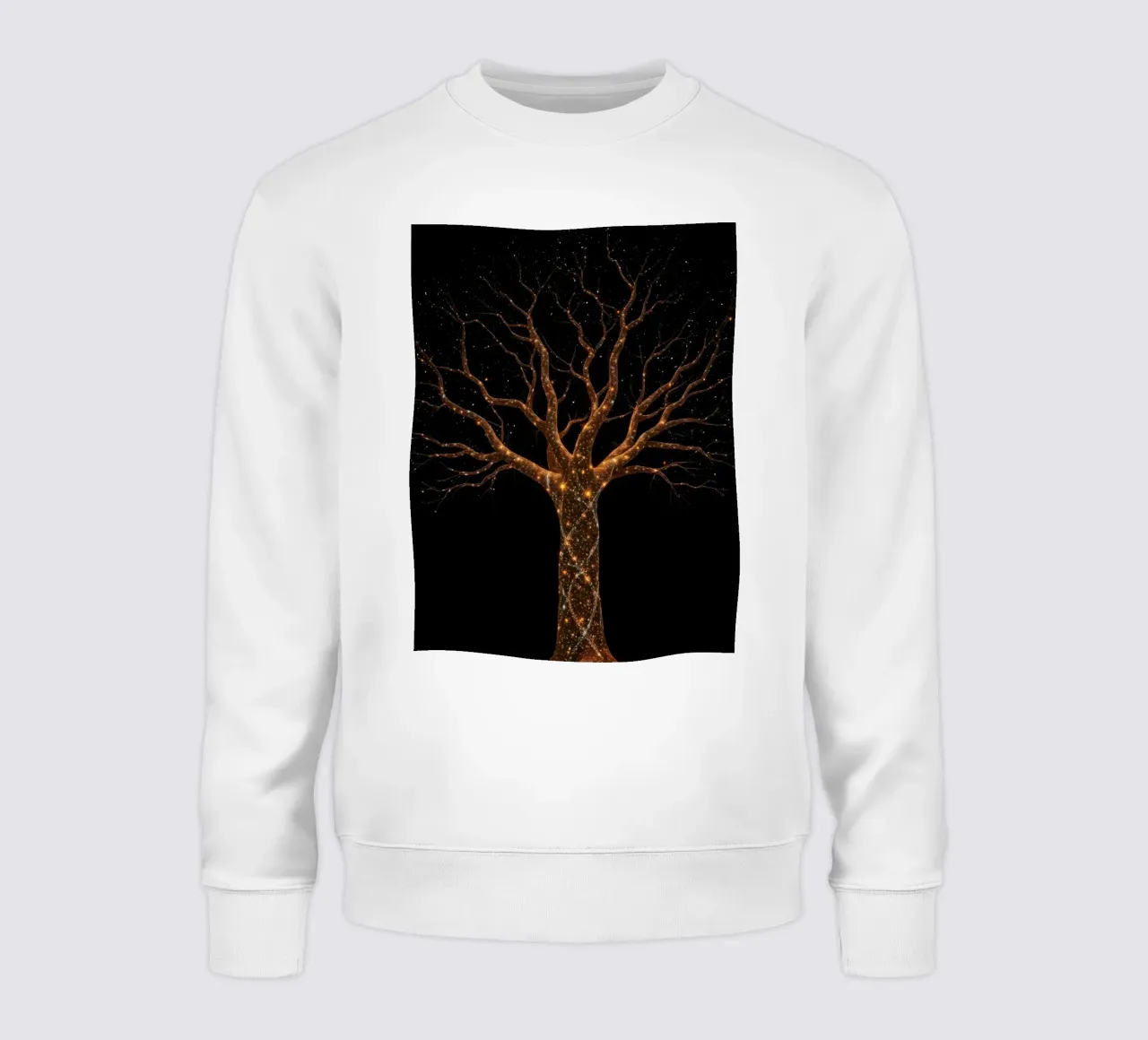 Einzigartiges abstraktes Baumdesign, beleuchtet von funkelnden Lichtern Sweatshirt von DesignDoodle