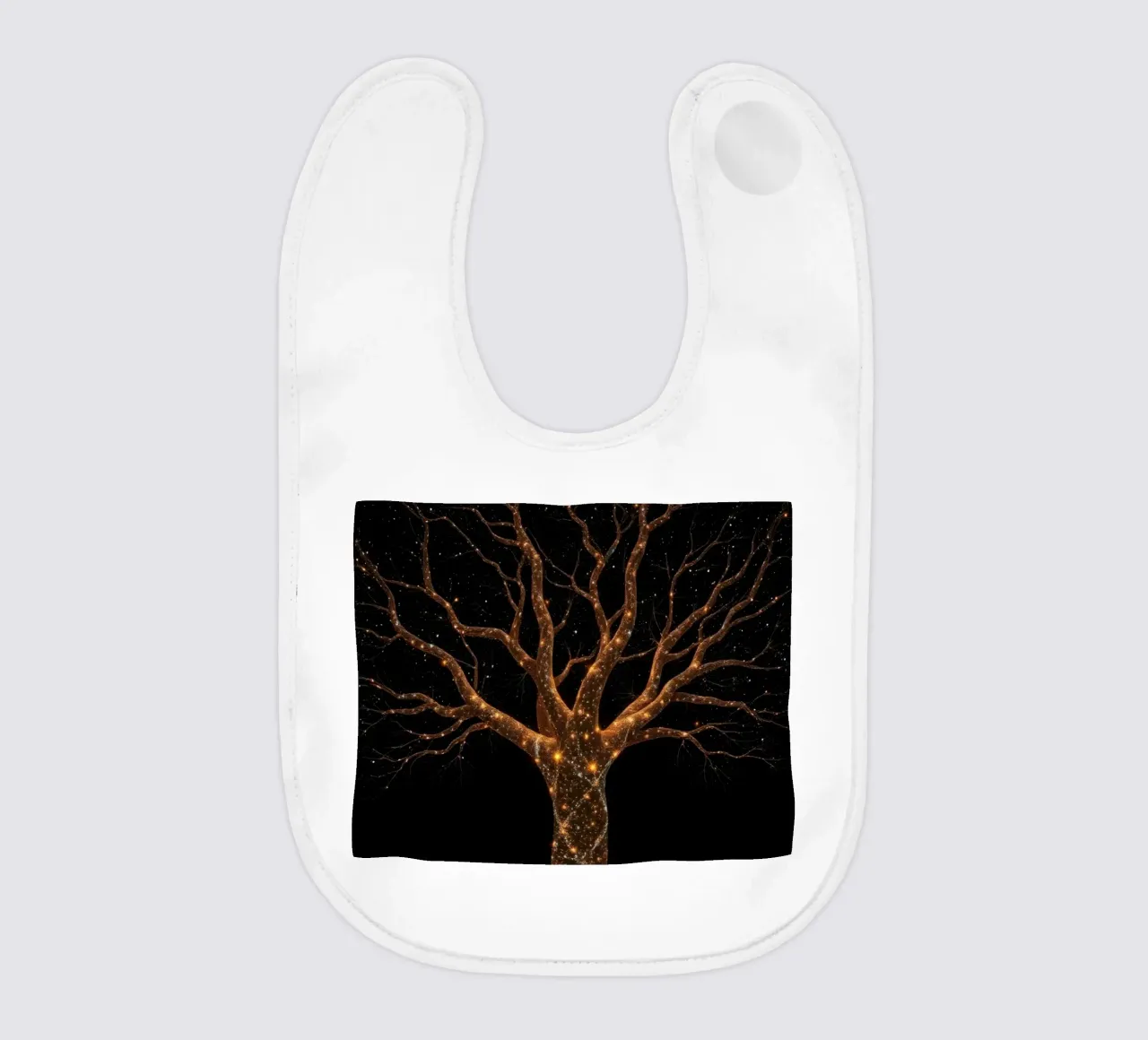 Einzigartiges abstraktes Baumdesign, beleuchtet von funkelnden Lichtern Babylätzchen von DesignDoodle