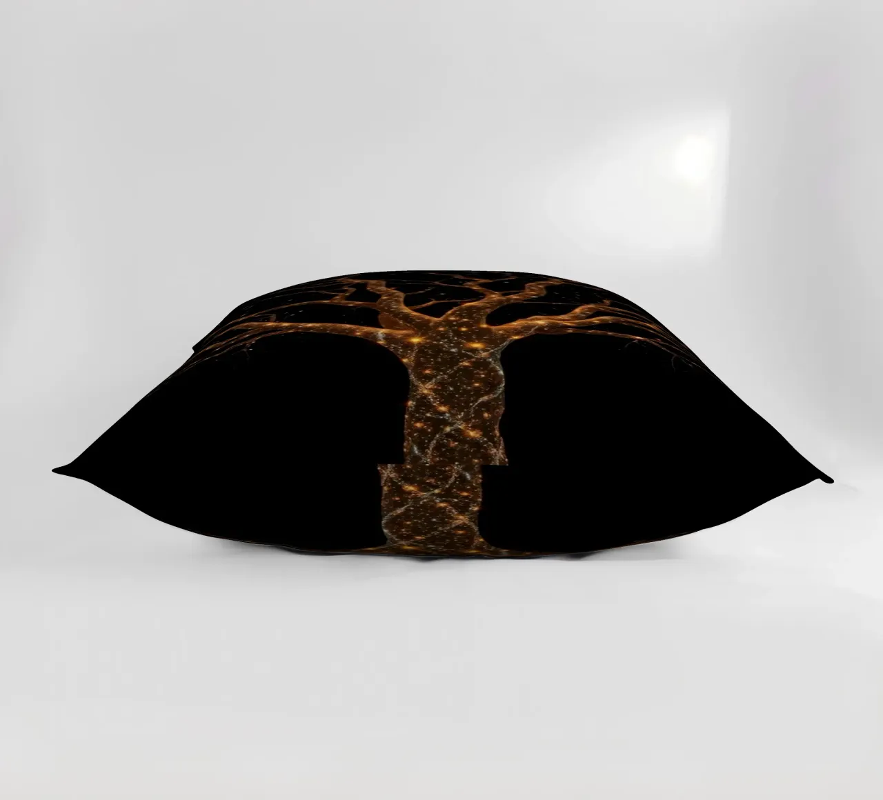 Unique abstract tree design illuminated by sparkling lights decorative cushion by DesignDoodle