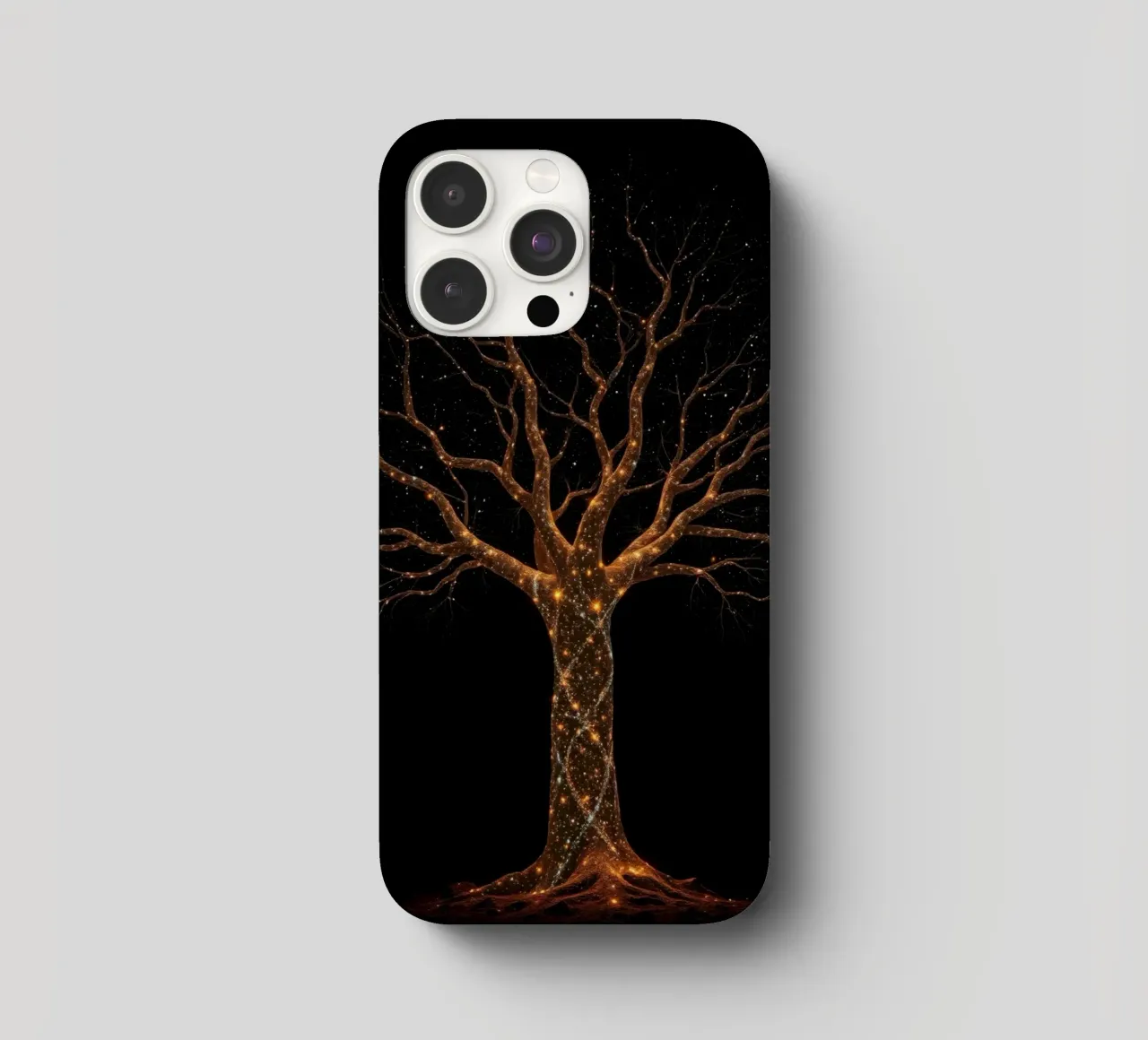 Unico disegno astratto dell'albero illuminato da luci scintillanti cover iphone da DesignDoodle