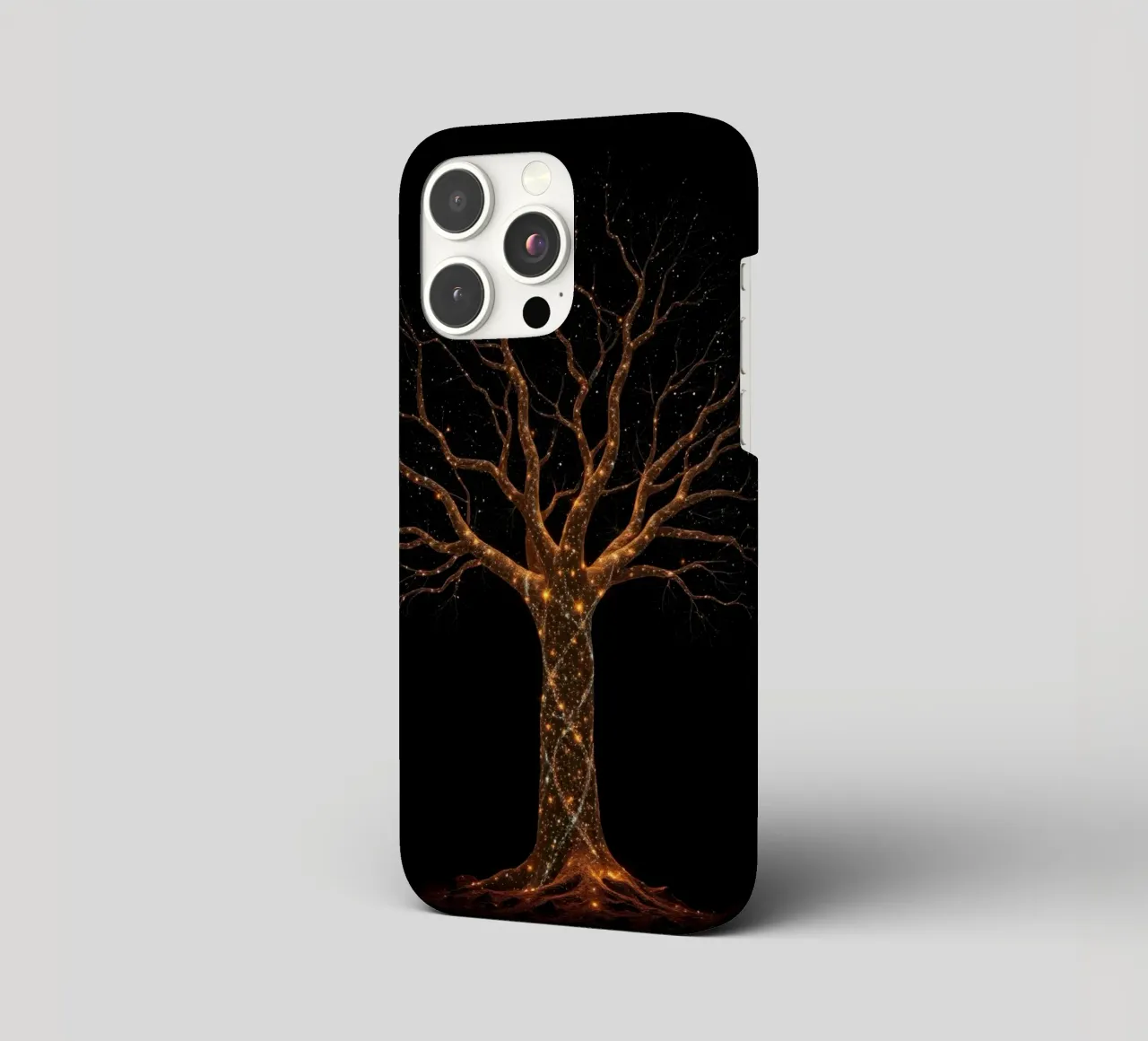 Unico disegno astratto dell'albero illuminato da luci scintillanti cover iphone da DesignDoodle