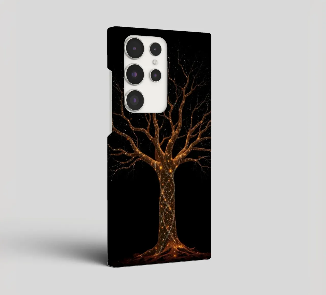 Unique abstract tree design illuminated by sparkling lights samsung phone case by DesignDoodle