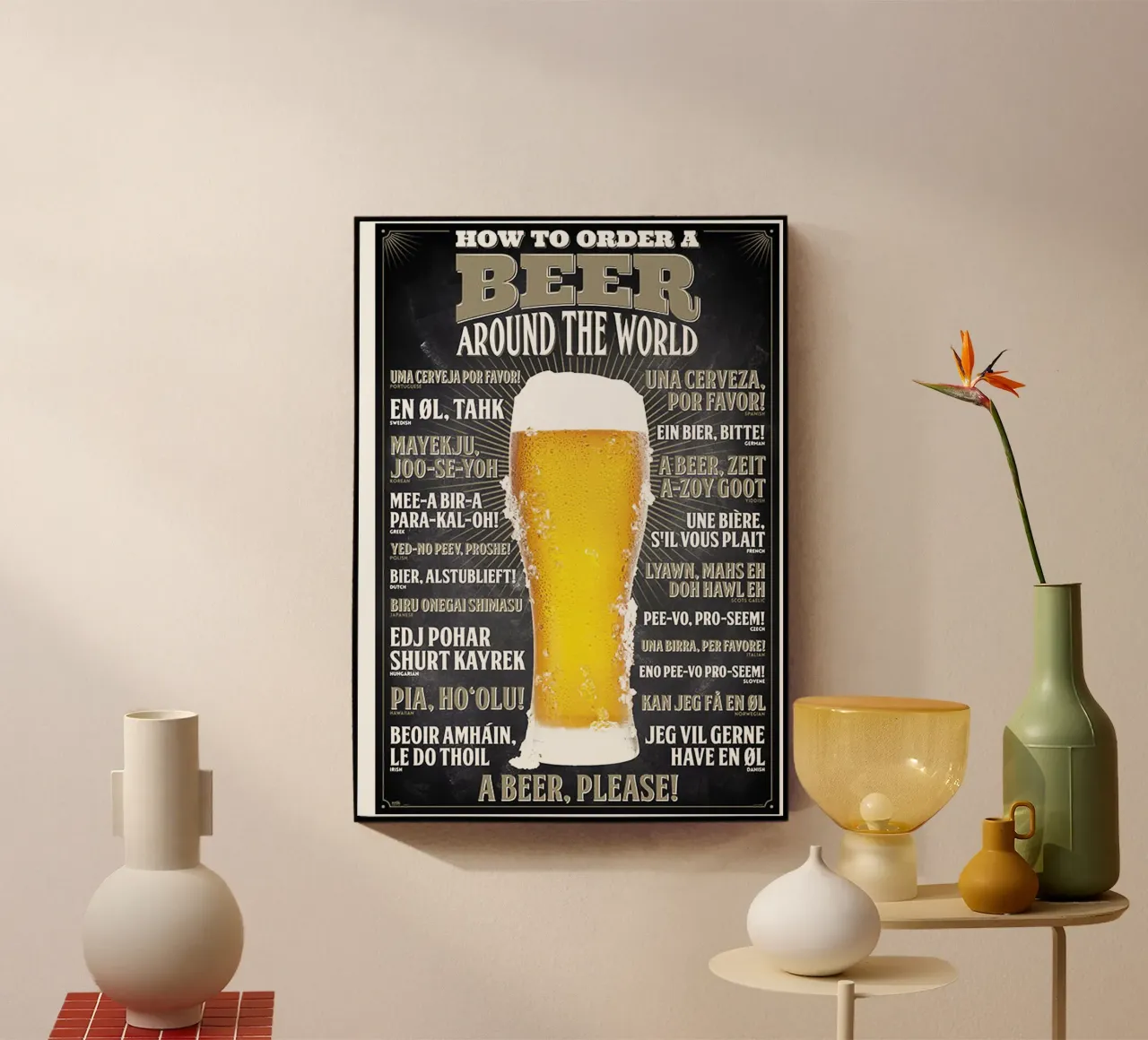 cerveza en el mundo metacrilato de Danielshop
