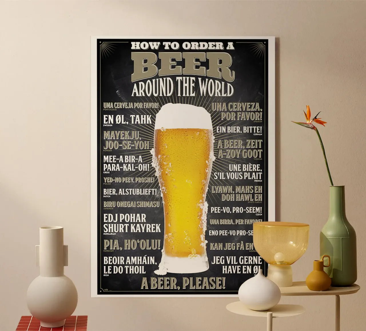 cerveza en el mundo metacrilato de Danielshop