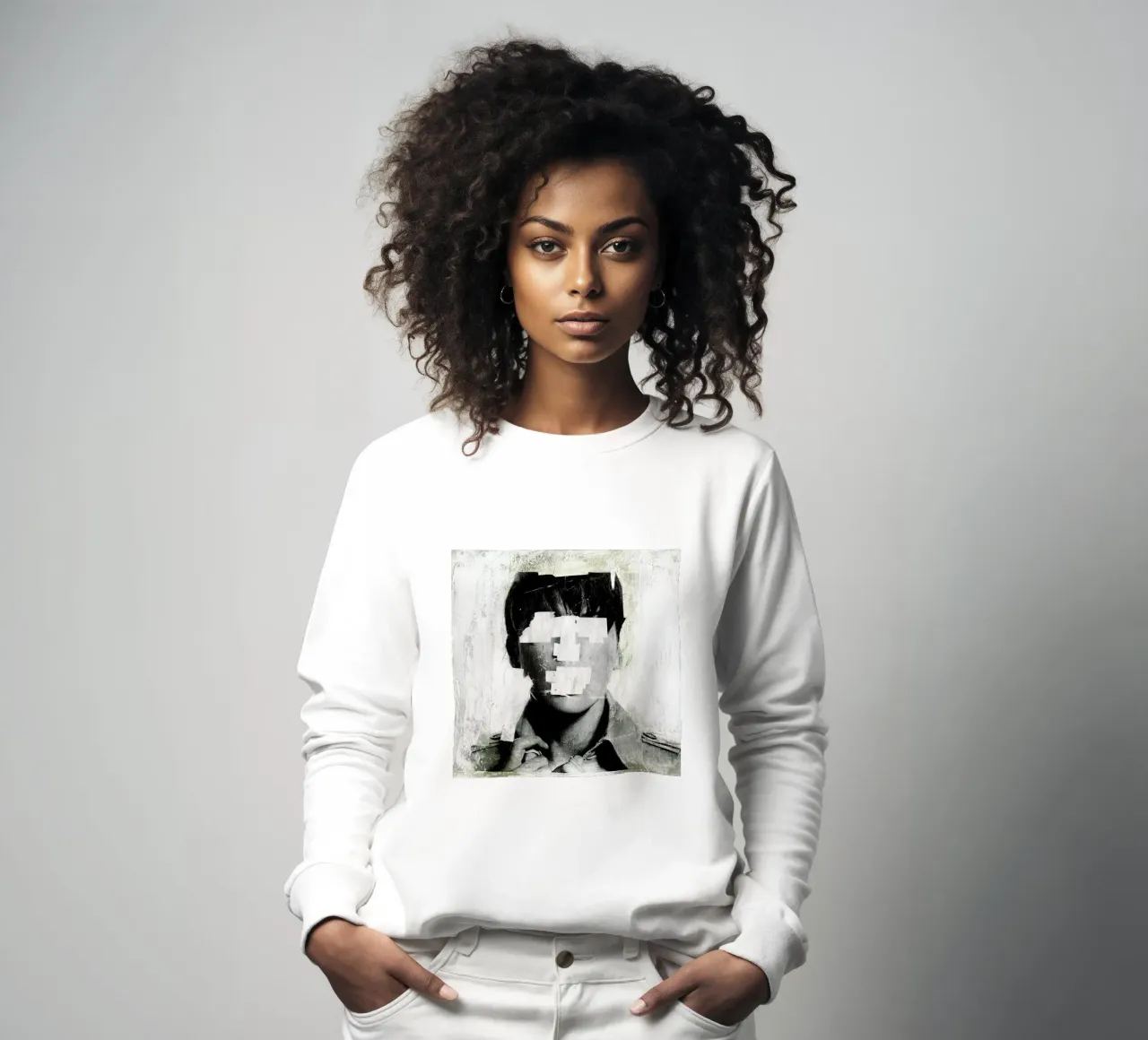 Faceless 02 Sweatshirt von Famous When Dead