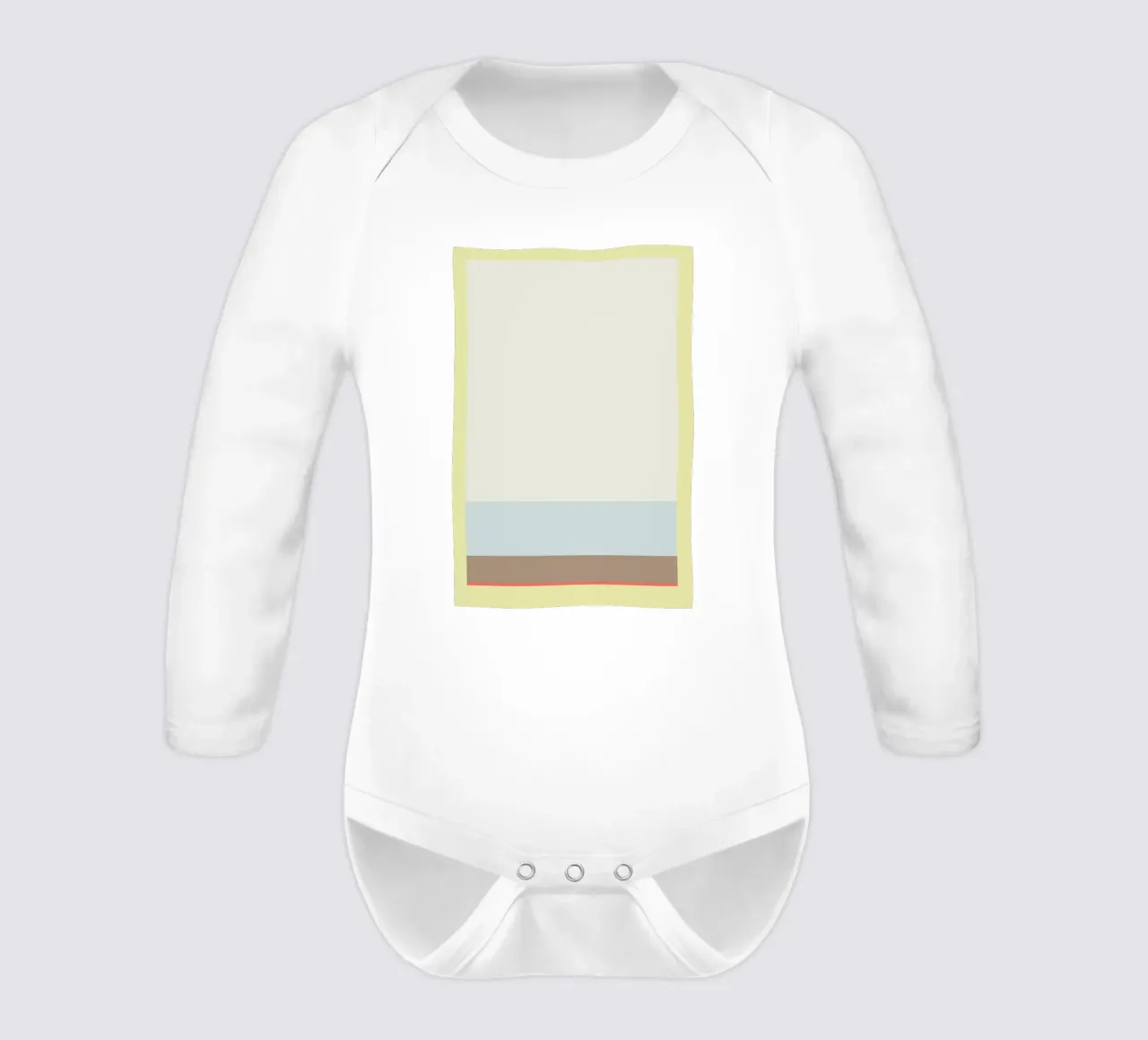 Stripe Yellow 3 Langarm Babybody von 170QM