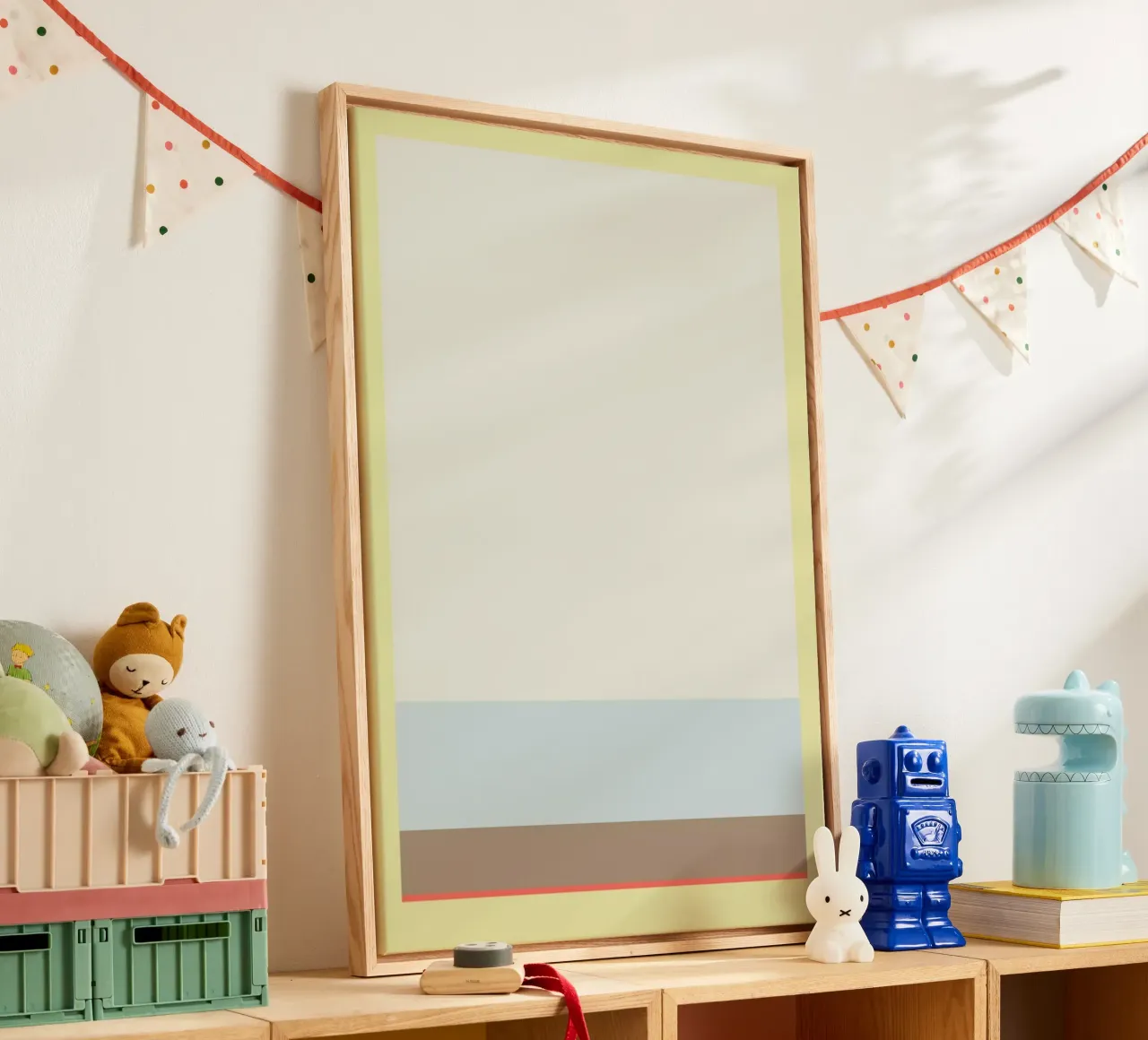 Stripe Yellow 3 tela con Cornice a cassetta da 170QM