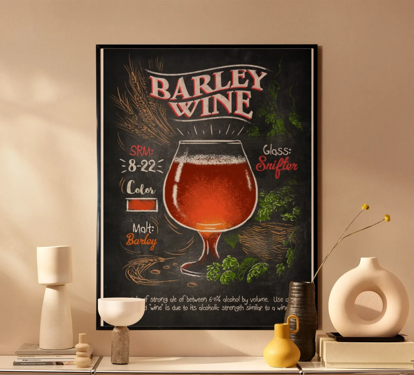 gerstewijn poster van Danielshop