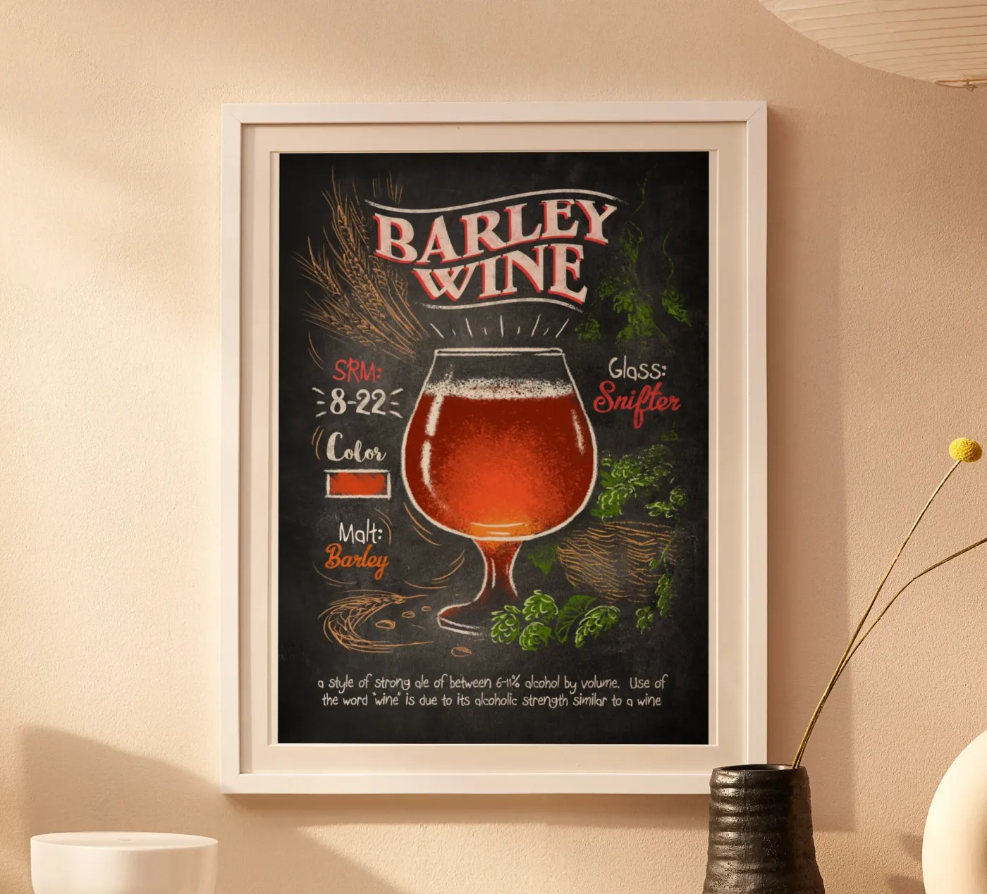 gerstewijn poster van Danielshop