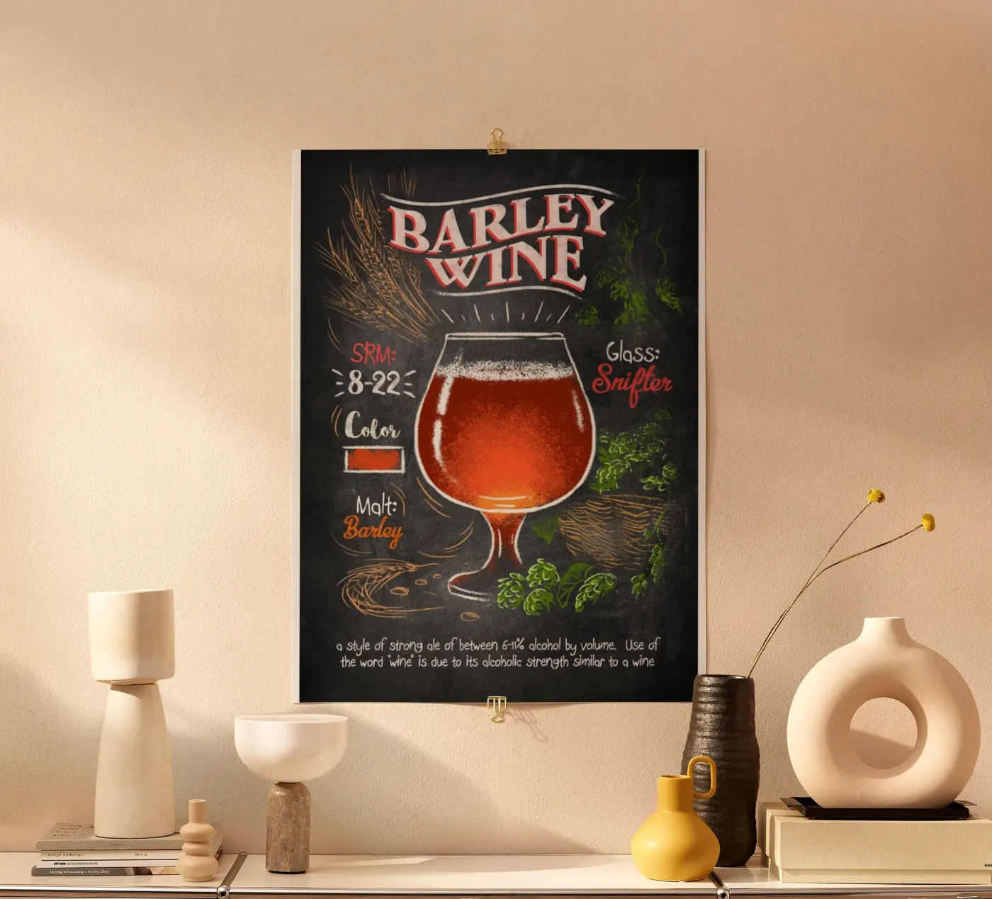 gerstewijn poster van Danielshop