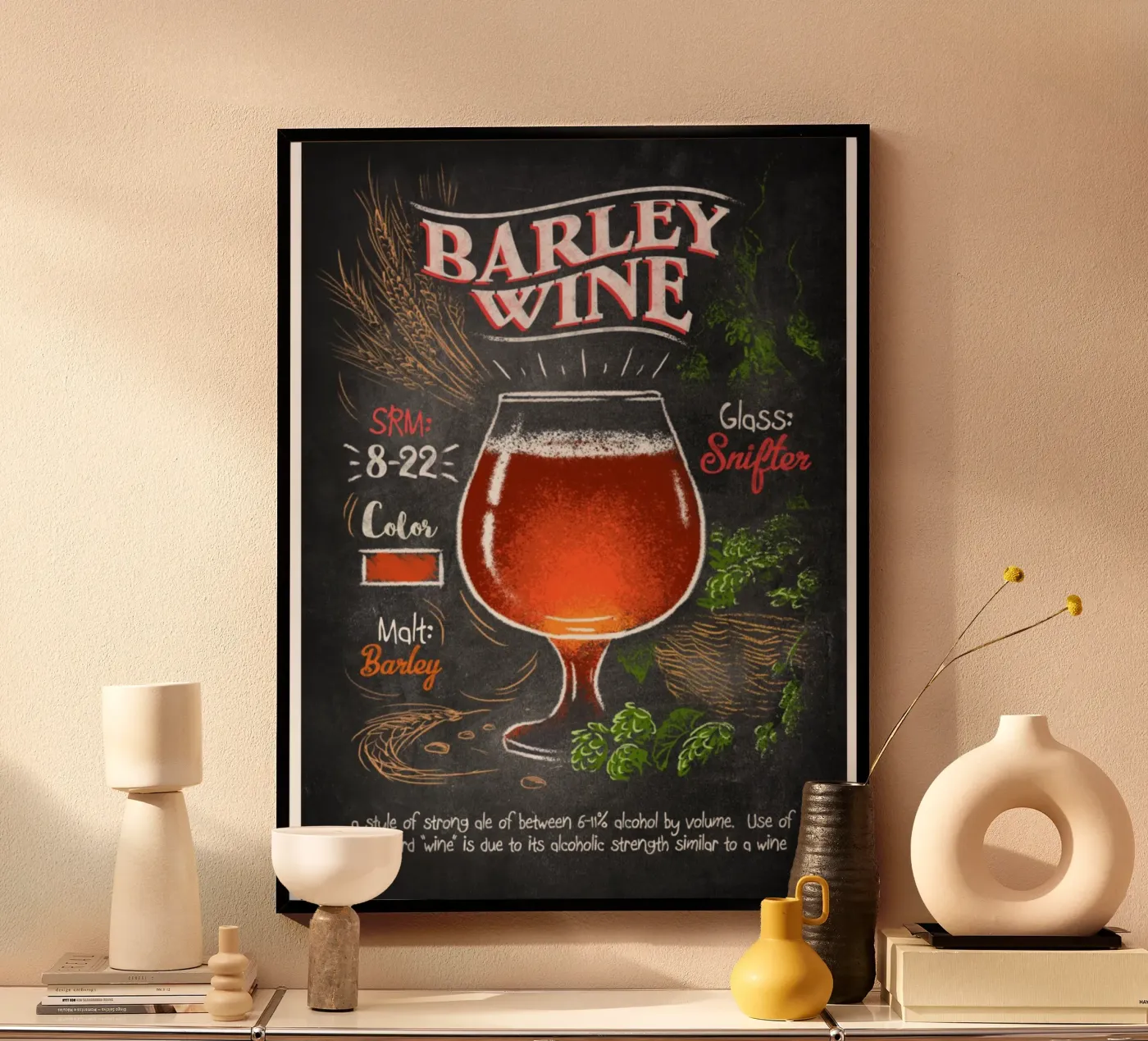 gerstewijn poster van Danielshop