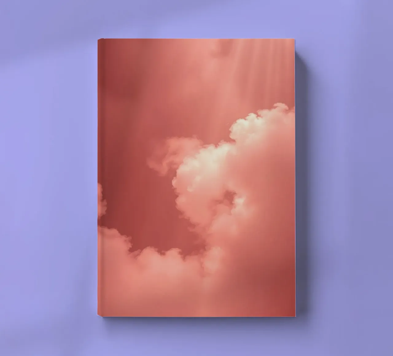 Soothing pink abstract cloud pattern calming notebook by DesignDoodle