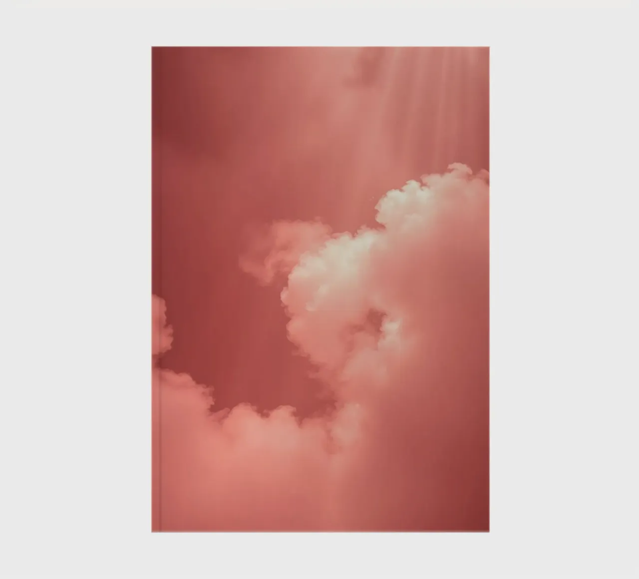 Soothing pink abstract cloud pattern calming notebook by DesignDoodle