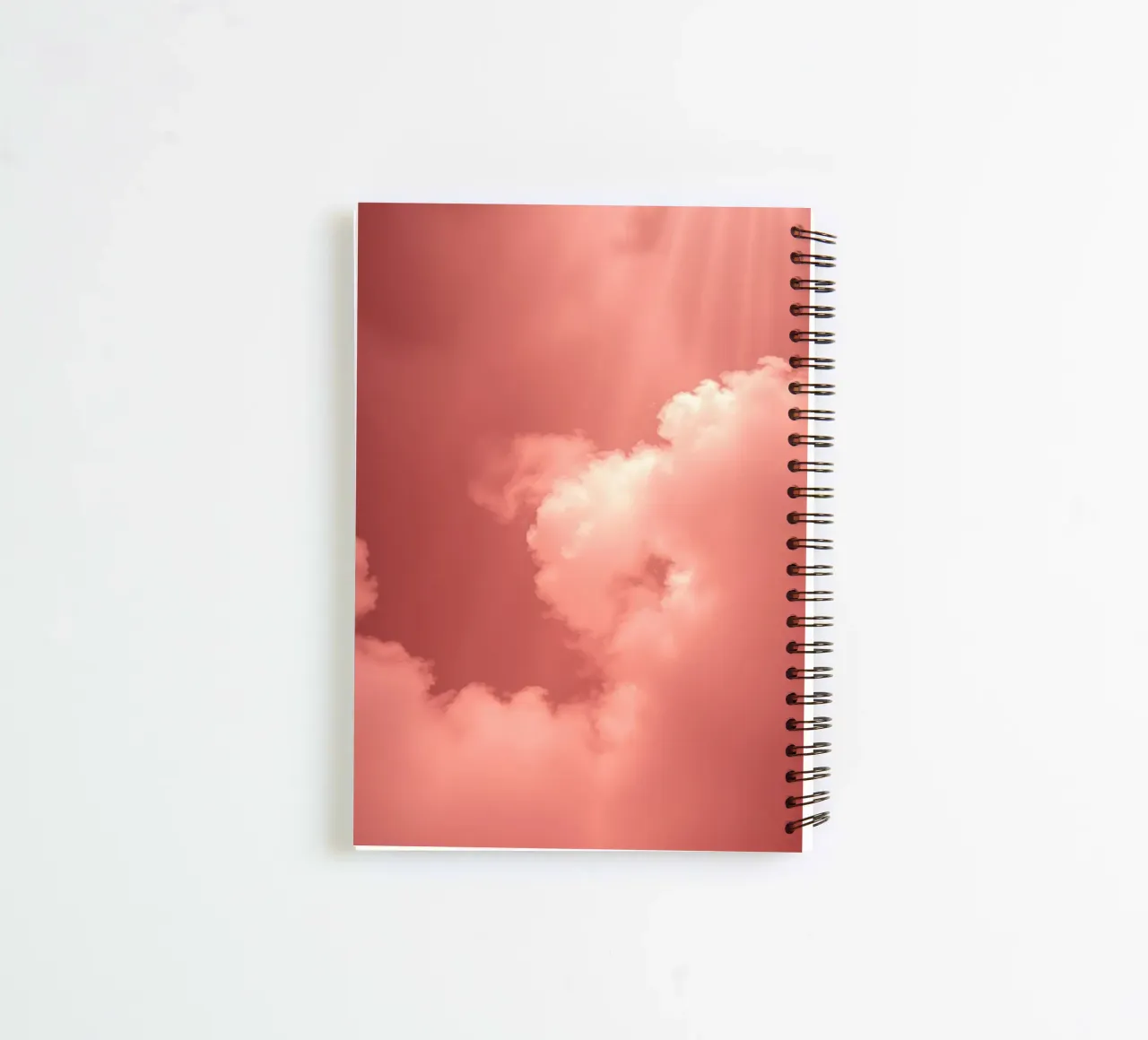 Soothing pink abstract cloud pattern calming spiral notebook by DesignDoodle