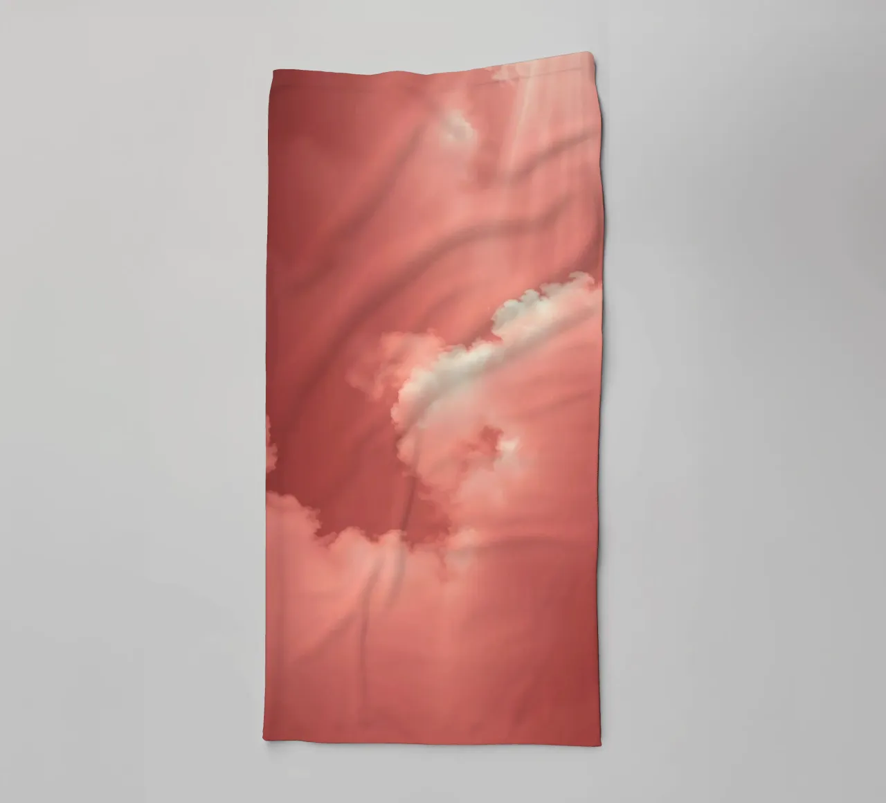 Soothing pink abstract cloud pattern calming towel by DesignDoodle