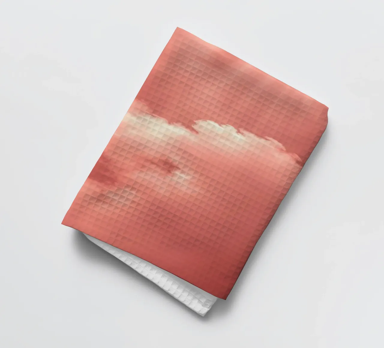 Soothing pink abstract cloud pattern calming tea towel by DesignDoodle