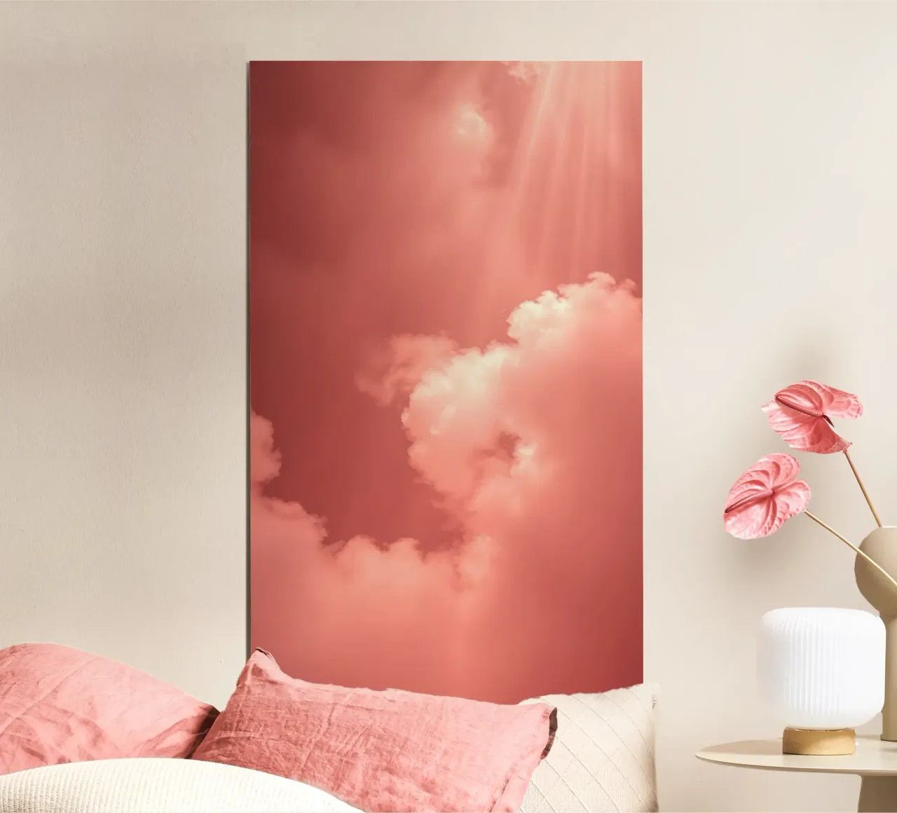 Soothing pink abstract cloud pattern calming hahnemühle by DesignDoodle