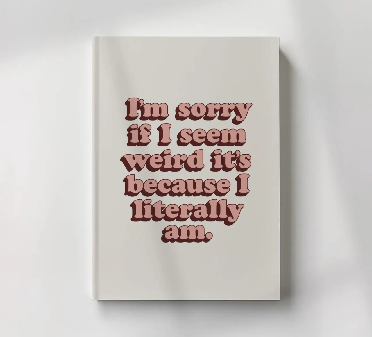 Mi dispiace se sembro strana, è perché sono letteralmente una stampa diario da THE MOTIVATED TYPE