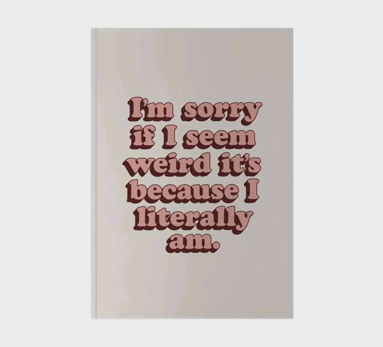 Mi dispiace se sembro strana, è perché sono letteralmente una stampa diario da THE MOTIVATED TYPE