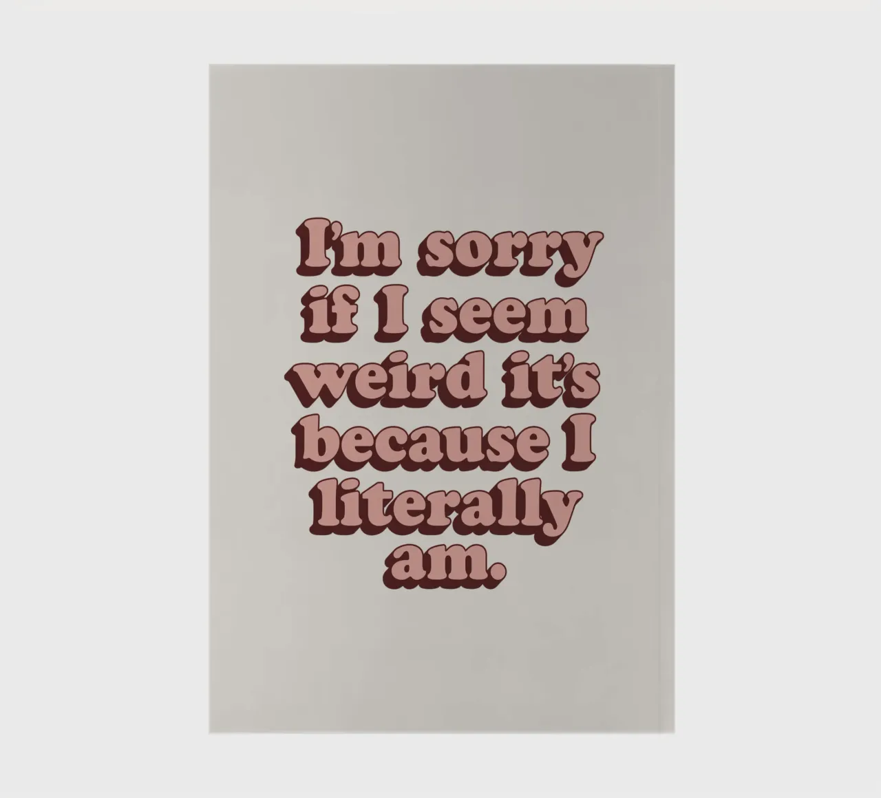 Mi dispiace se sembro strana, è perché sono letteralmente una stampa diario da THE MOTIVATED TYPE