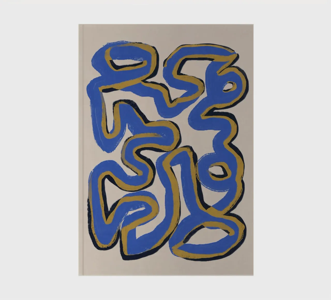 Abstract line deco 02 notebook by Little Dean