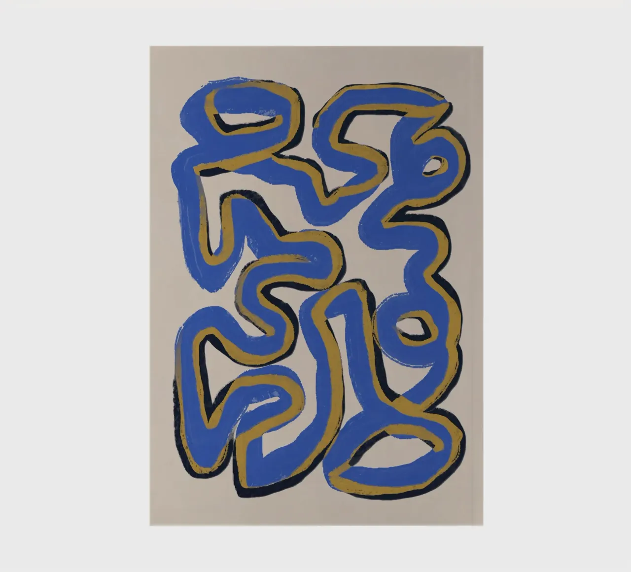 Abstract line deco 02 notebook by Little Dean