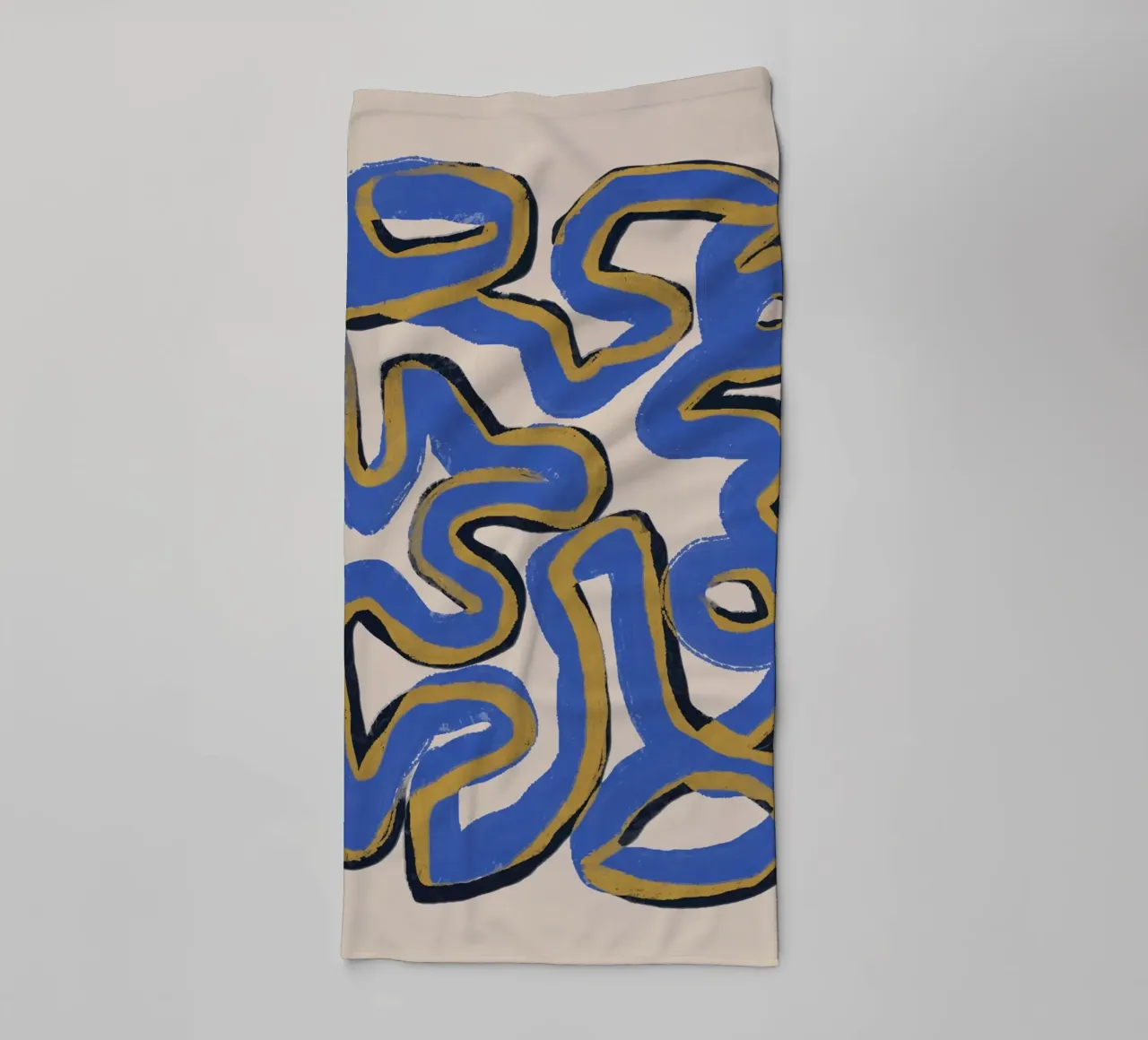 Abstract line deco 02 towel by Little Dean