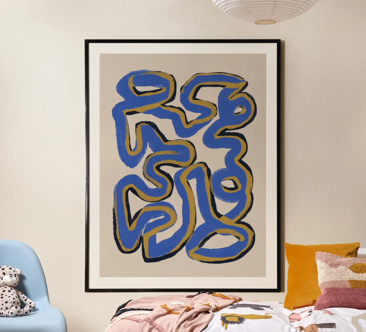 Ligne abstraite déco 02 poster de Little Dean