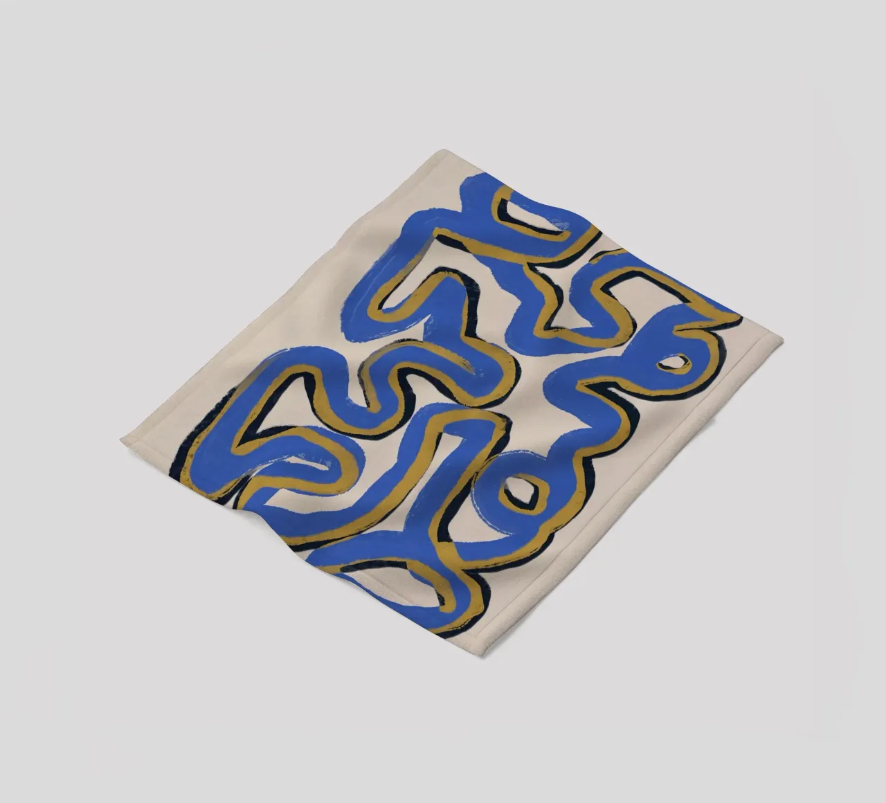 Linea astratta deco 02 coperta in pile da Little Dean