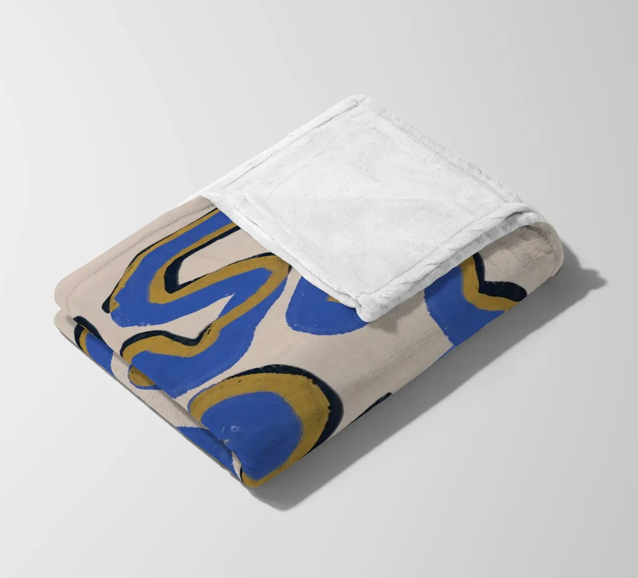 Linea astratta deco 02 coperta in pile da Little Dean