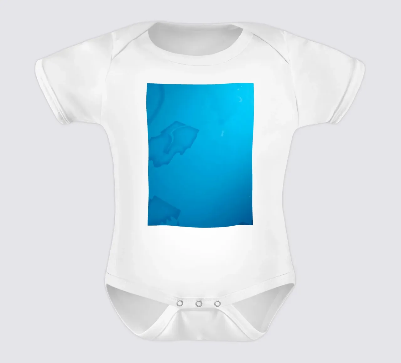 toni blu rilassanti ed elementi di design fluidi e rassicuranti body neonato maniche corte da DesignDoodle