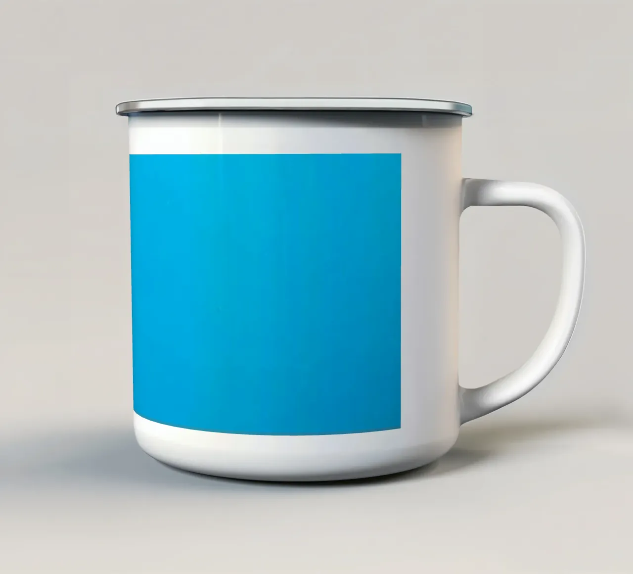 toni blu rilassanti ed elementi di design fluidi e rassicuranti tazza in smalto da DesignDoodle